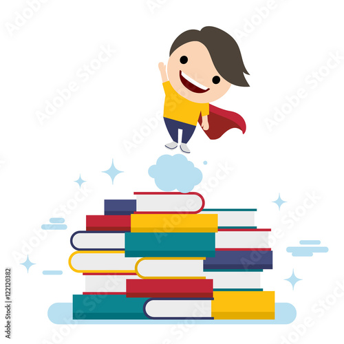 Flat design vector illustration concept of value education, knowledge, steps for successful careers, personal development