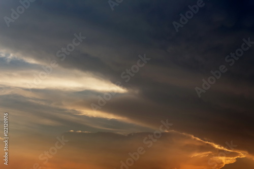 sky in sunset beautiful colorful evening nature and space for add text