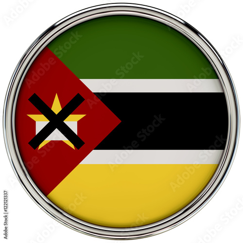 Free Download Mozambique Flag Glossy Button/icon (3d rendering). - GFXLoad