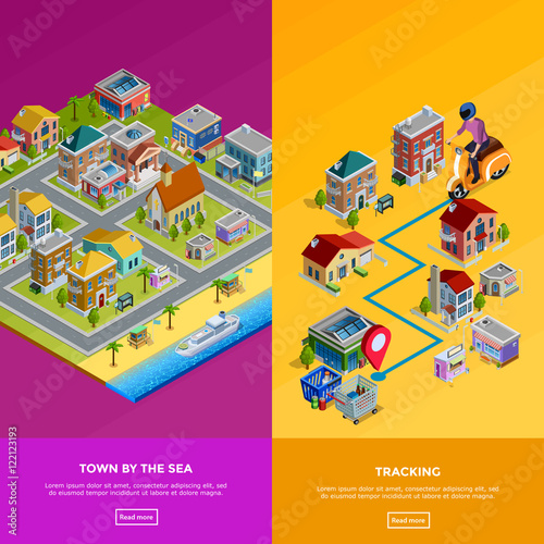 Isometric City Banners
