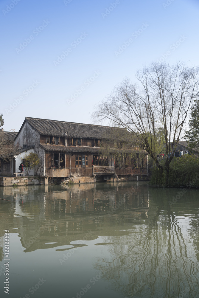 Obraz premium Jiangnan Water Village Scenery