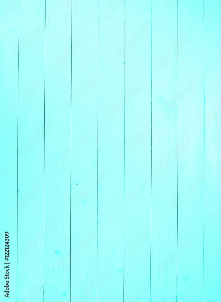 Naklejka premium A blue wooden wall with vertical planks