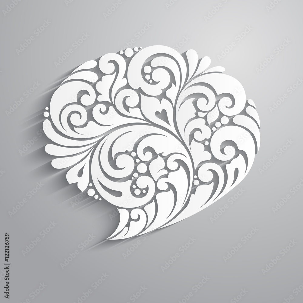 Ornamental decorative speech bubble Ornamental decorative speech bubble