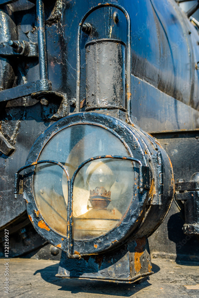 Vintage steam train hedlight