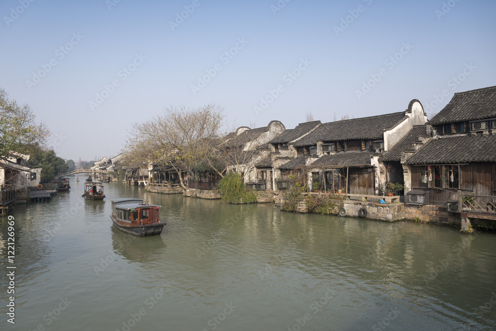 Fototapeta premium Jiangnan Water Village Scenery