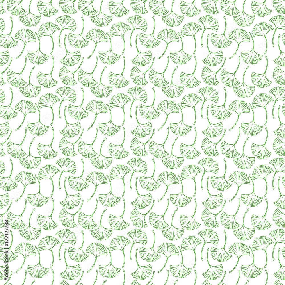 seamless sketch ginkgo leaves seamless sketch ginkgo leaves
