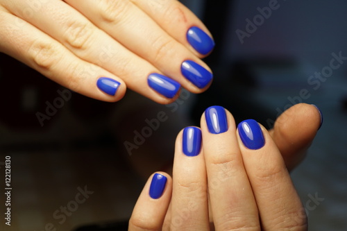 Beautiful nails manicure with gel polish applying. Nails are just awesome.