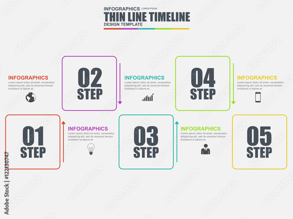 Thin line flat minimal infographic elements Thin line flat minimal infographic elements