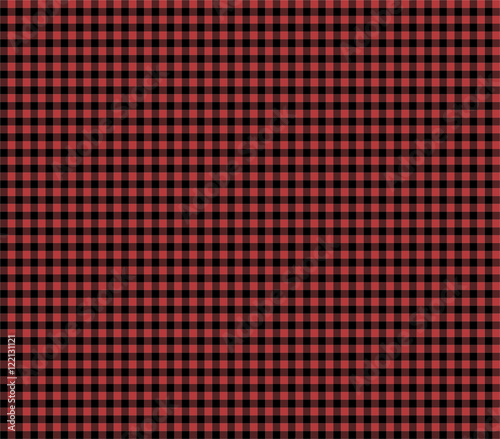 Red And Black Checkerboard Fabric Pattern