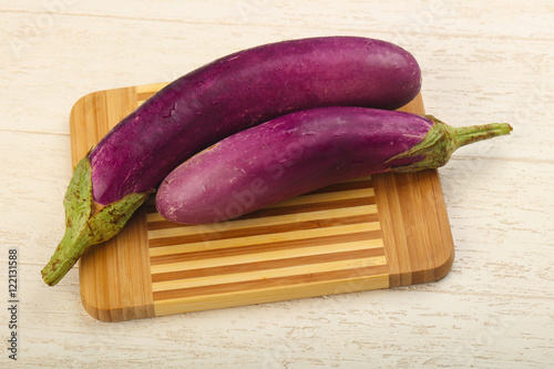Raw violet eggplant