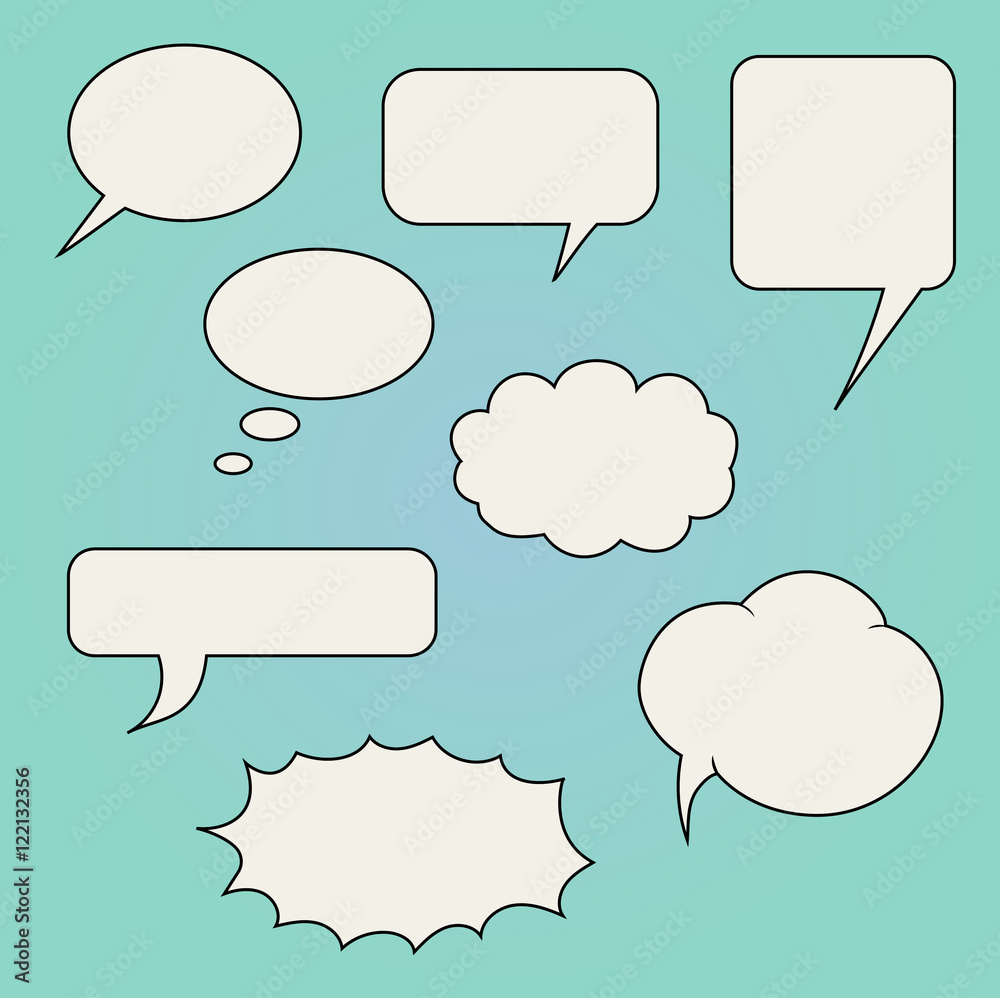 Vector image of speech bubbles, comics, print, illustration Vector image of speech bubbles, comics, print, illustration