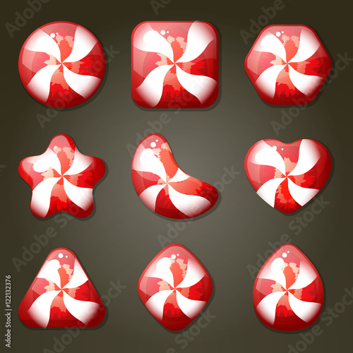 Set of Strawberry Candies