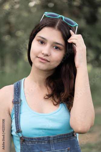 фотографія Portrait of beautiful girl 15 years