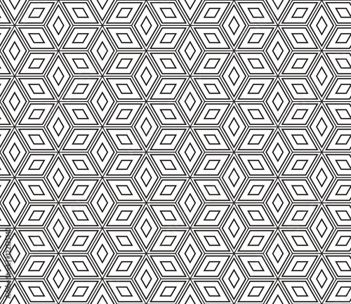 Seamless texture of cubes. Optical illusion.
