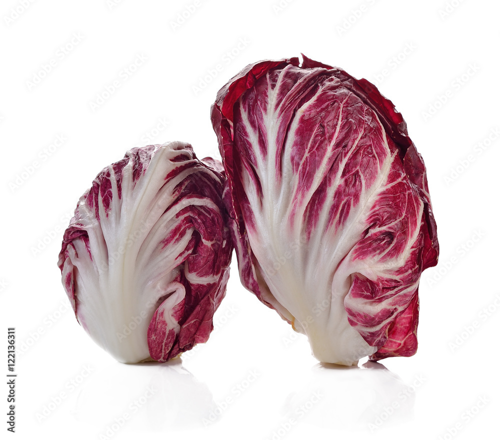 Radicchio, red salad isolated on white Radicchio, red salad isolated on white