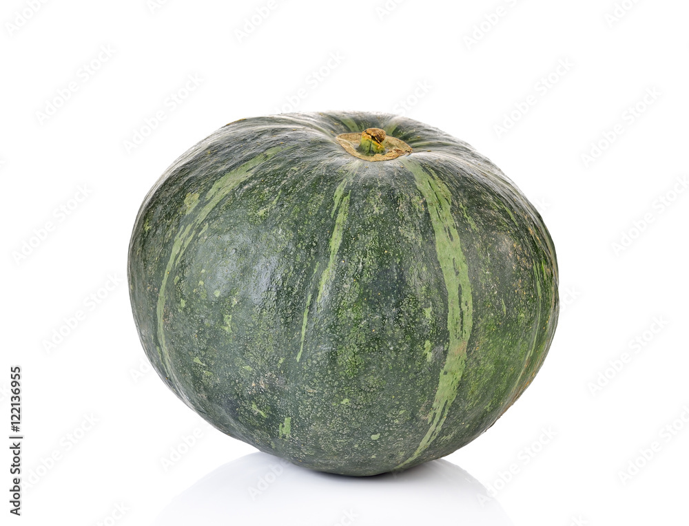 Green pumpkin isolated on the white background Green pumpkin isolated on the white background