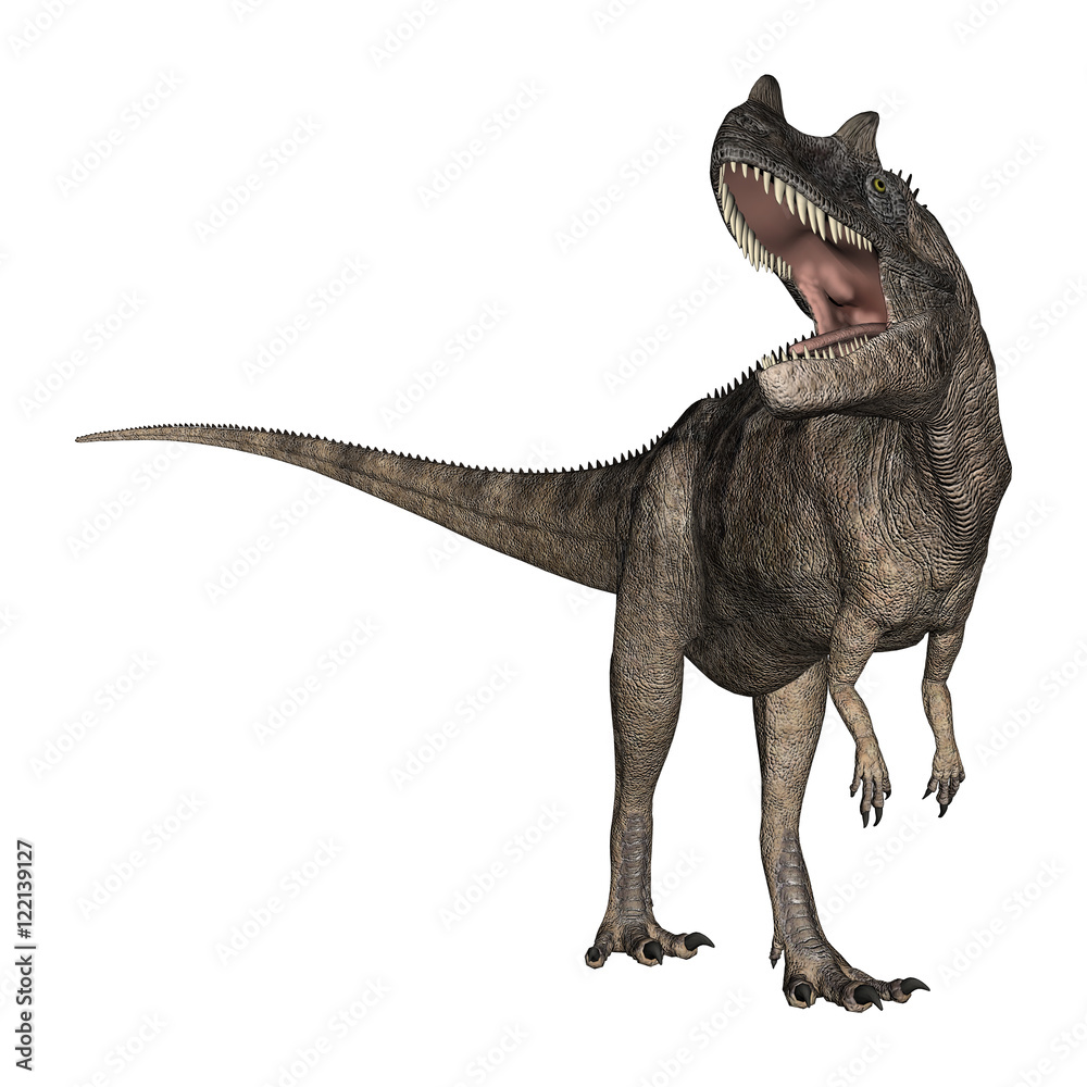 3D Rendering Dinosaur Ceratosaurus on White 3D Rendering Dinosaur Ceratosaurus on White