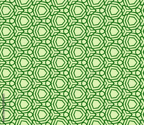 concentric green circle. seamless vector background