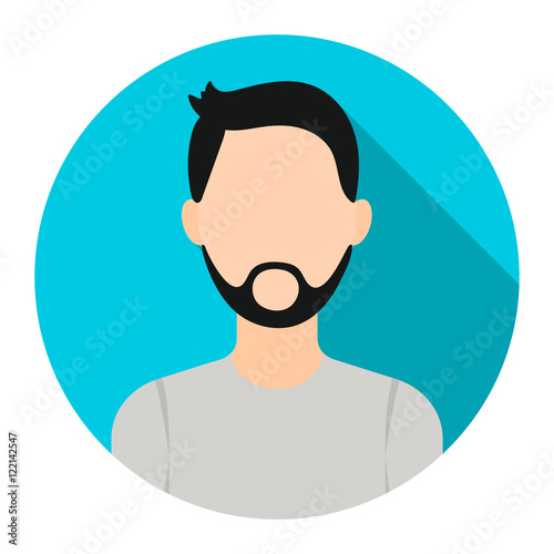 Man with beard icon cartoon. Single avatar,peaople icon from the big avatar set.