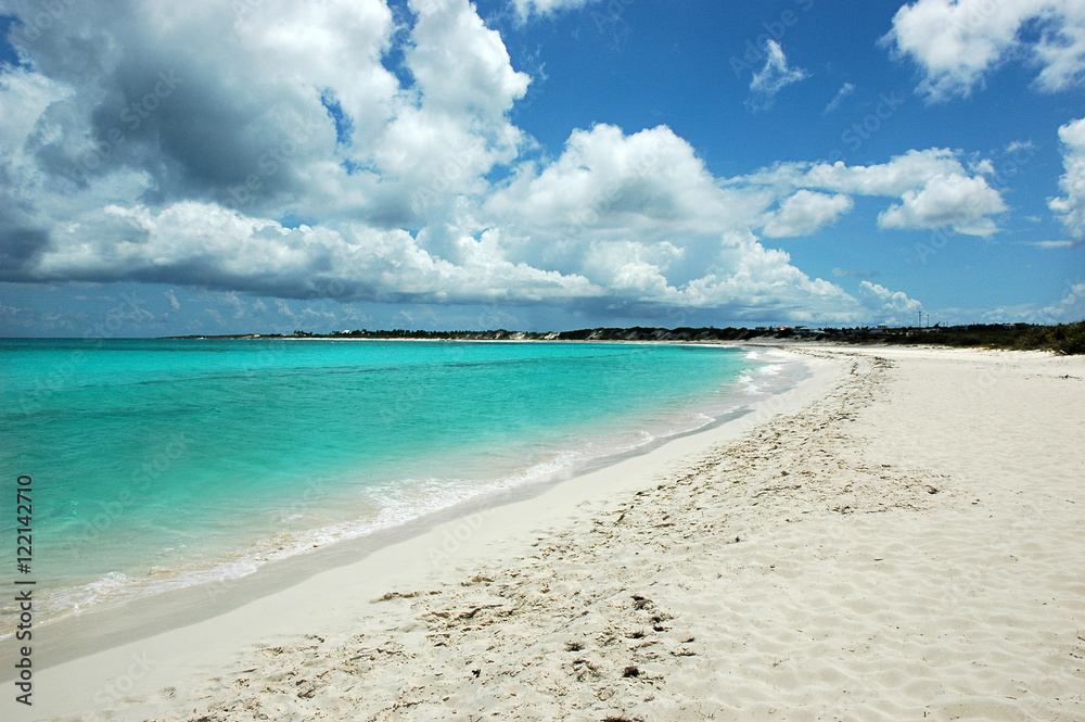 Miles of beach just for yourself. Secluded corner of exotic Caribbean sea Miles of beach just for yourself. Secluded corner of exotic Caribbean sea