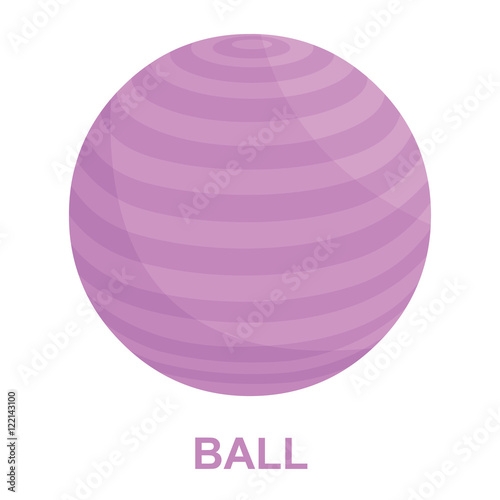 Fitness ball icon cartoon. Single sport icon from the big fitness, healthy, workout set.