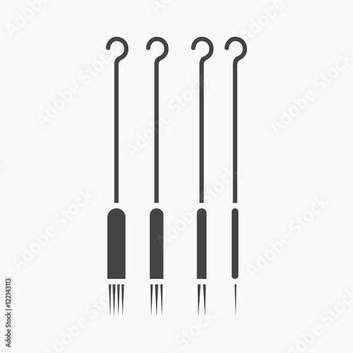 Tattoo Needles icon cartoon. Single tattoo icon from the big studio set.