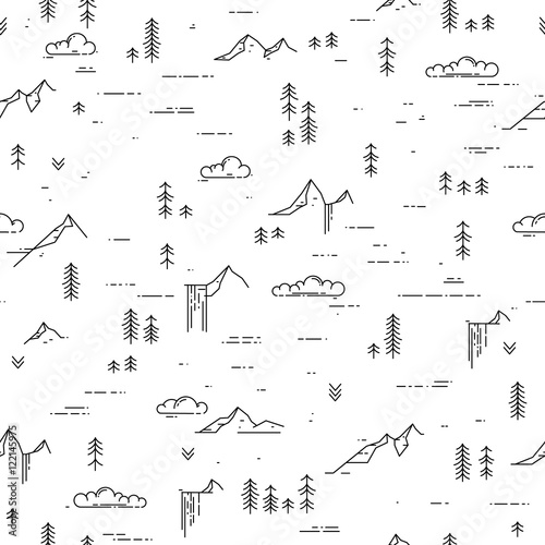 Black and white outdoor seamless background