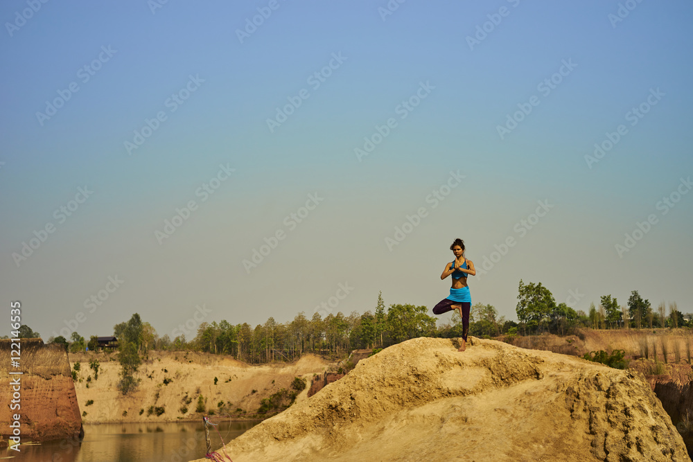 Girl doing yoga