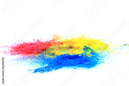 cmyk toner powder (cyan, magenta, yellow, black)