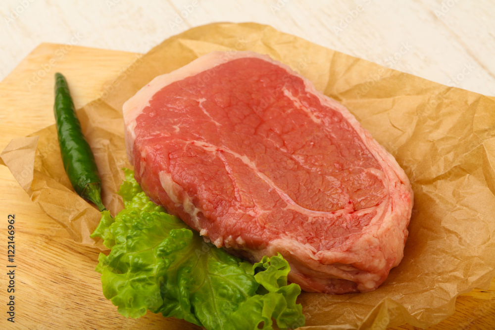 Beef steak raw