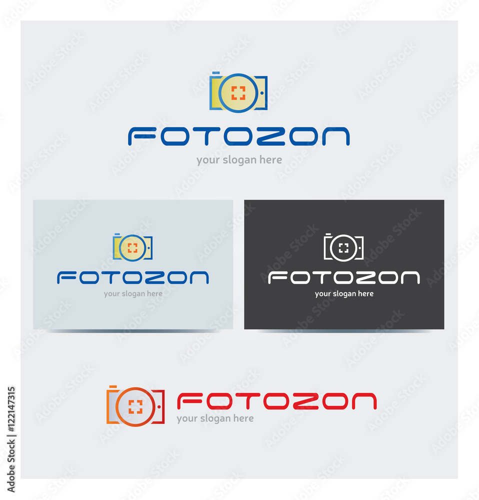 Logo Icône Photographie Carte de Visite et Charte Graphique Entreprise Plusieurs Couleurs 
