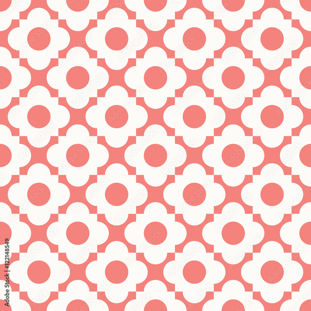 seamless quatrefoil flower vector pattern. seamless quatrefoil flower vector pattern.