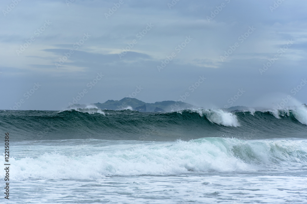 Ocean wave durind the storm