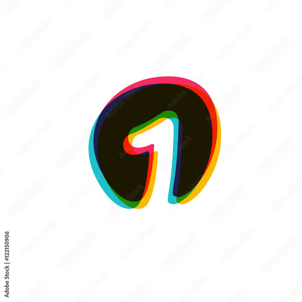 Number one overlay logo with color shift. 1 icon. Number one overlay logo with color shift. 1 icon.