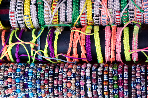 Braided bracelets and bracelets of beads with Nazar amulet bondzhuk