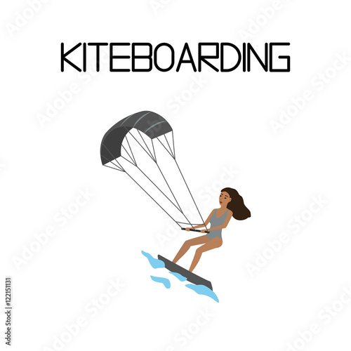 kitesurfing. extreme sport
