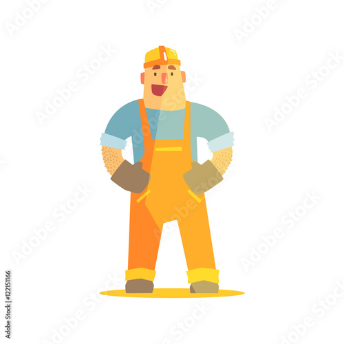 Happy Builder On Construction Site