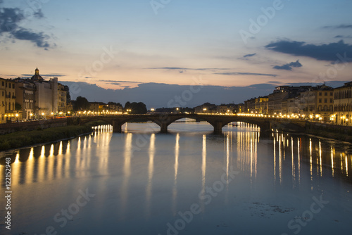 Florence Ponte alla Carraia au crépuscule © jjfoto