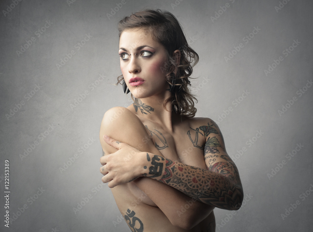 Fototapeta premium Naked tattooed woman