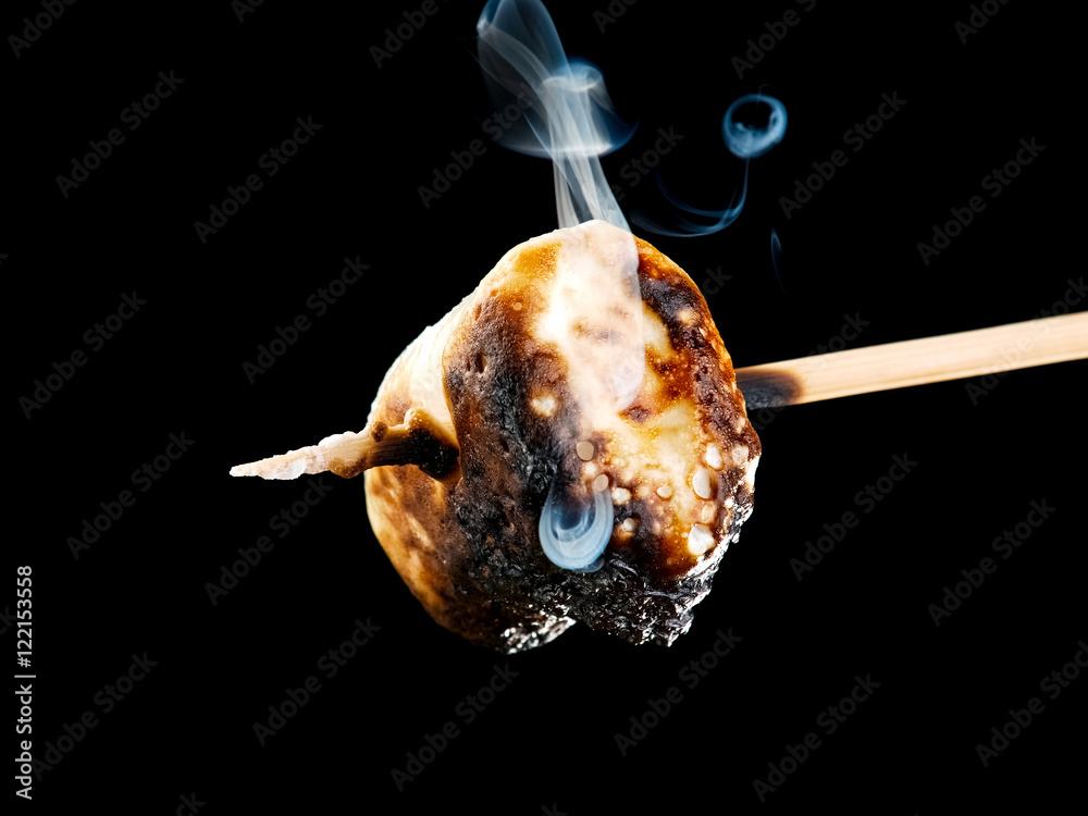 Grilled marshmallow with smoke Stock Photo Adobe Stock