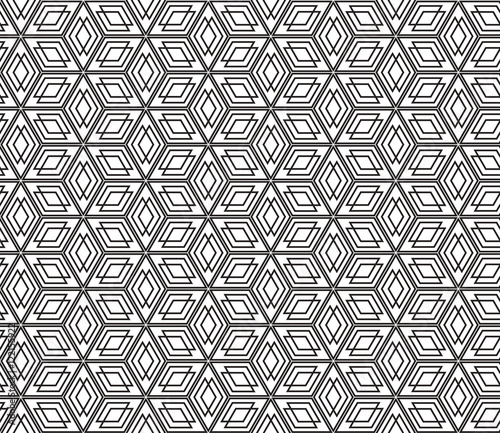 Seamless texture of cubes. Optical illusion.
