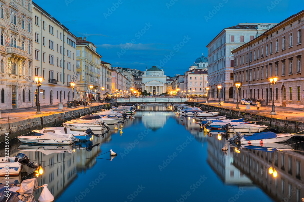 The Grand Canal in the Italian city of Trieste