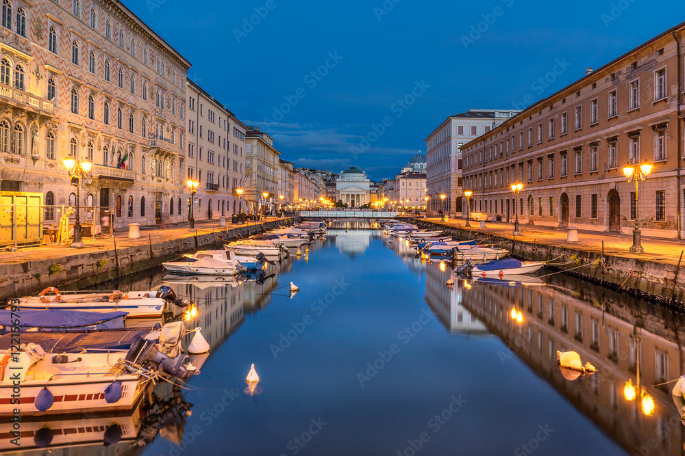 The Grand Canal in the Italian city of Trieste