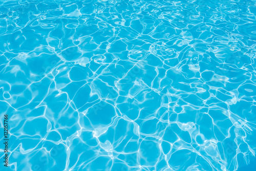 Beautiful blue water abstract or Blue water surface in swimming pool 