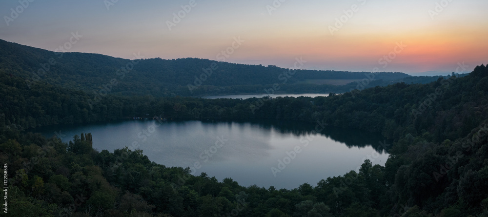Fototapeta premium Monticchio Lakes on Mount Vulture (Basilicata, Italy)