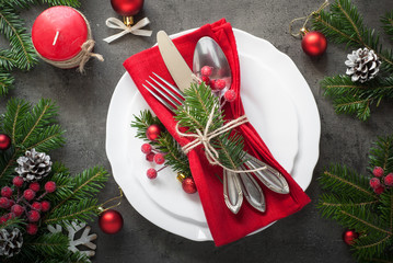 Christmas table setting