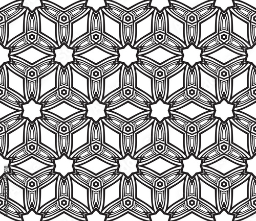 The magic triangle. Series mirror transformation of triangular shapes. Vector