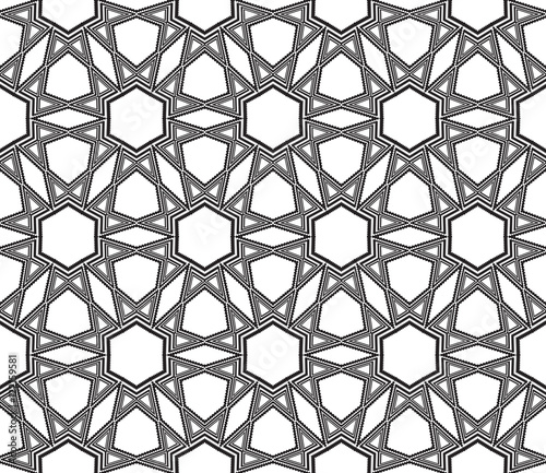 The magic triangle. Series mirror transformation of triangular shapes. Vector