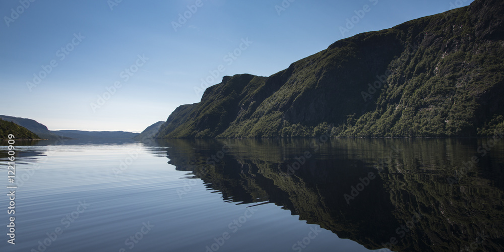 Trout River Pond in Gros Morne National Park, Newfoundland and L Trout River Pond in Gros Morne National Park, Newfoundland and L