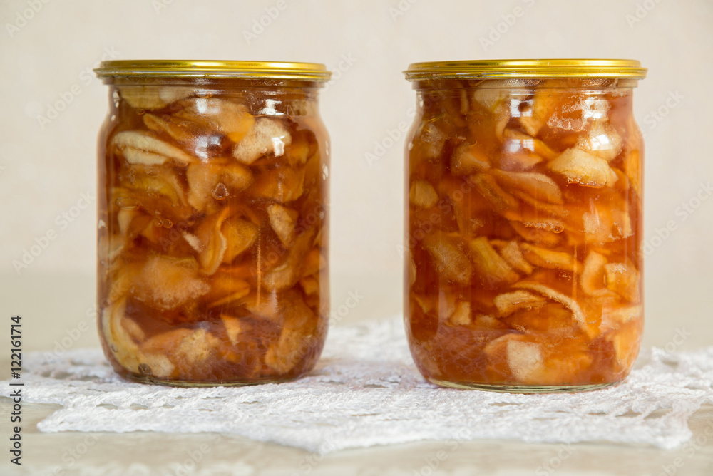 Apple jam homemade in jars Apple jam homemade in jars